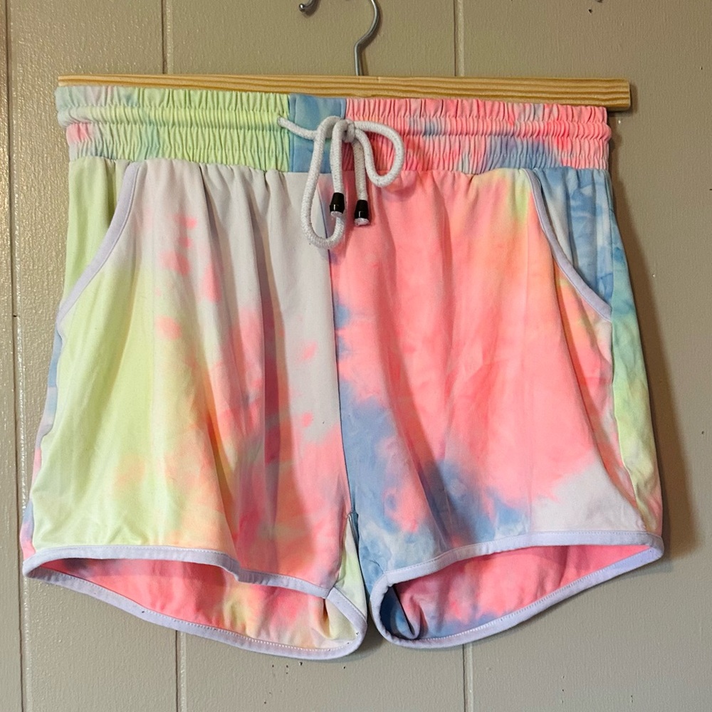 Vibrant Tie-Dye Women's Polyester Shorts